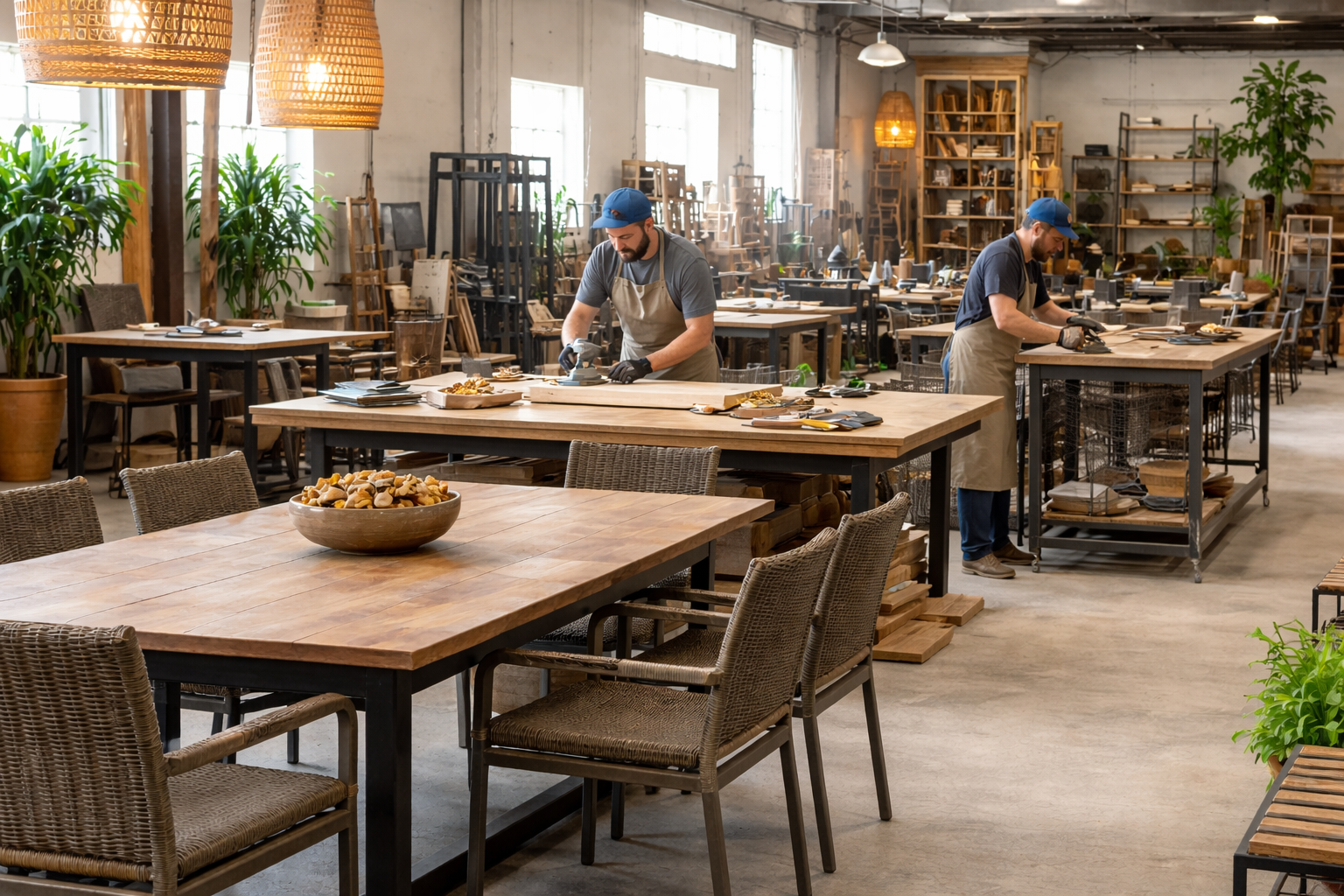 TALLER DE MANUFACTURA DE MUEBLES Y DECORACIÓN PARA HOTELES Y RESTAURANTES EN LA RIVIERA MAYA, MÉXICO
